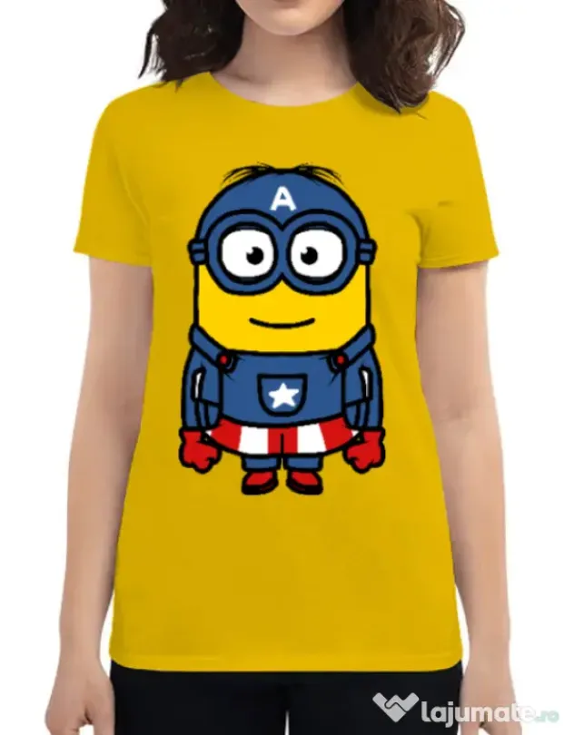Tricou ADLER dama Captain minion Galben