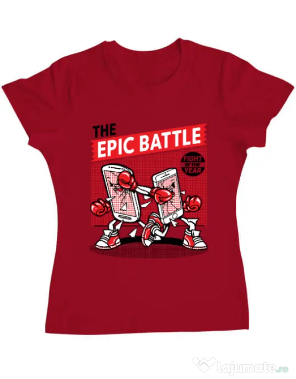 Tricou ADLER dama Epic battle Rosu