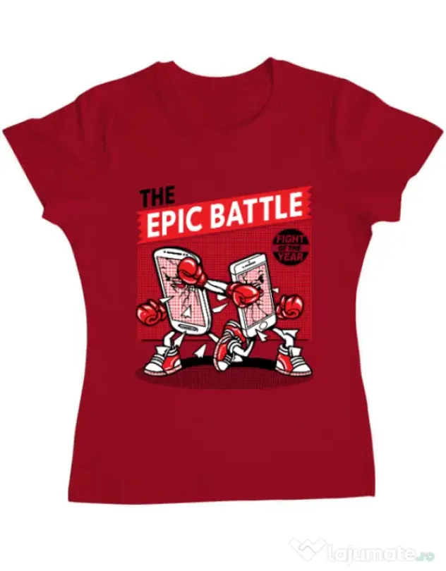 Tricou ADLER dama Epic battle Rosu
