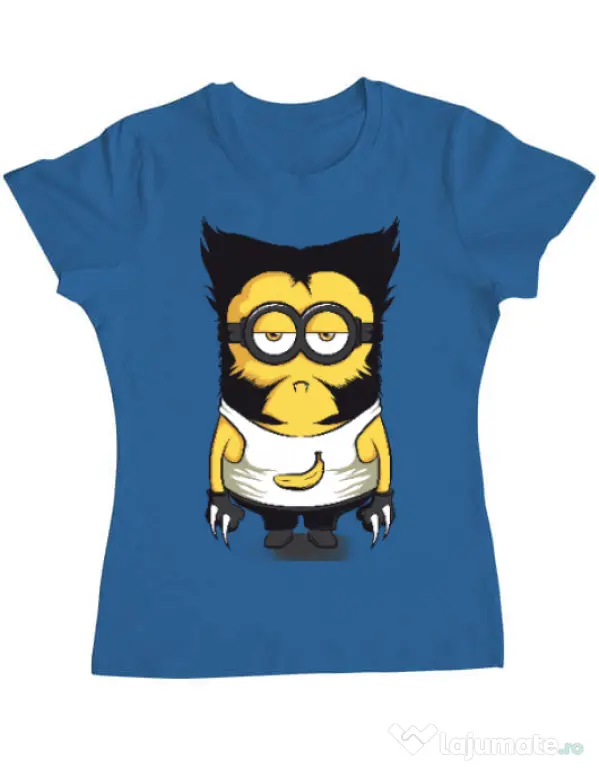 Tricou ADLER dama Wolve minion Albastru azuriu