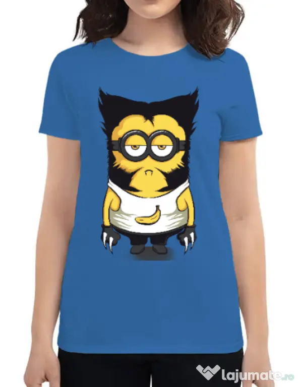 Tricou ADLER dama Wolve minion Albastru azuriu