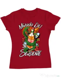 Tricou ADLER dama Mirada Del Serpiente Rosu
