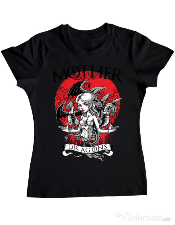 Tricou ADLER dama Mother of dragons Negru