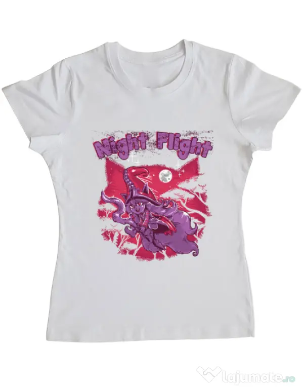 Tricou ADLER dama Night flight Alb
