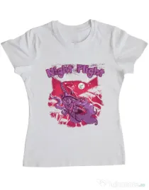 Tricou ADLER dama Night flight Alb