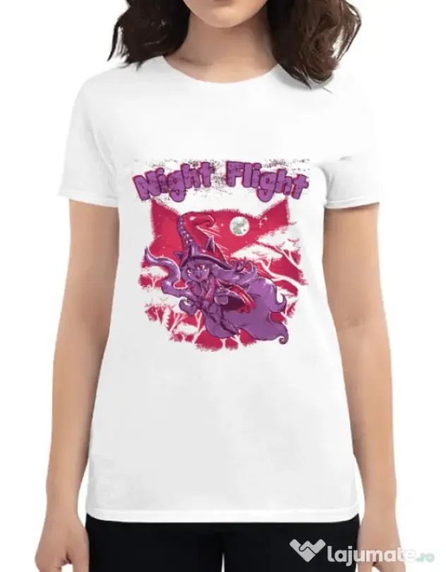 Tricou ADLER dama Night flight Alb