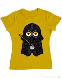 Tricou ADLER dama Vader minion Galben