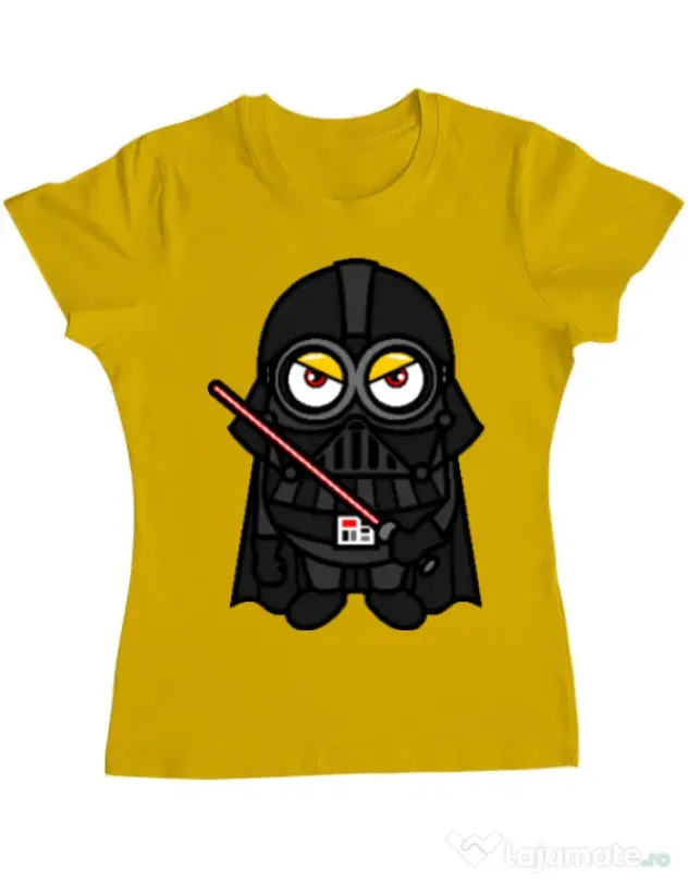 Tricou ADLER dama Vader minion Galben