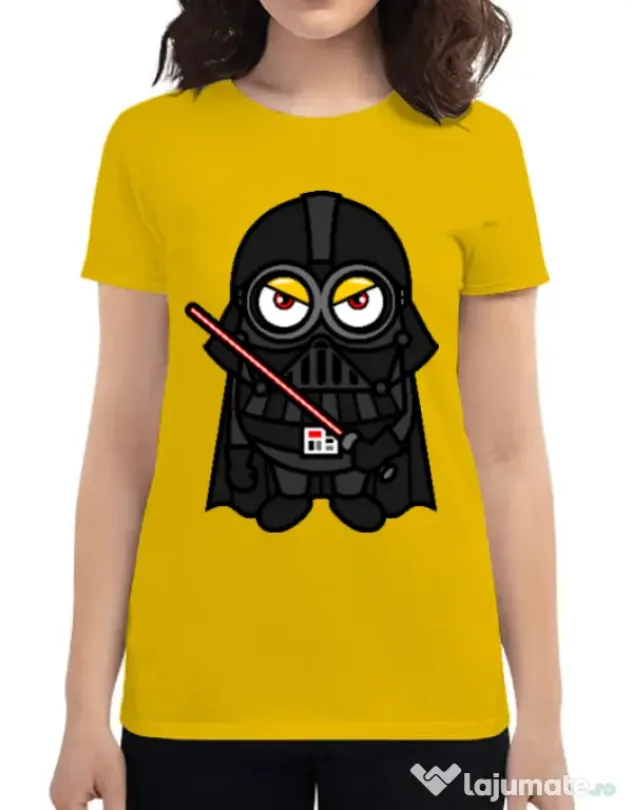 Tricou ADLER dama Vader minion Galben