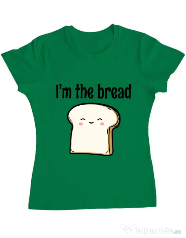 Tricou ADLER dama I am the bread Verde mediu