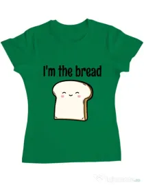 Tricou ADLER dama I am the bread Verde mediu