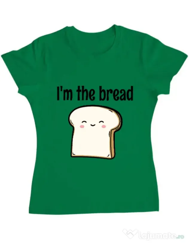 Tricou ADLER dama I am the bread Verde mediu