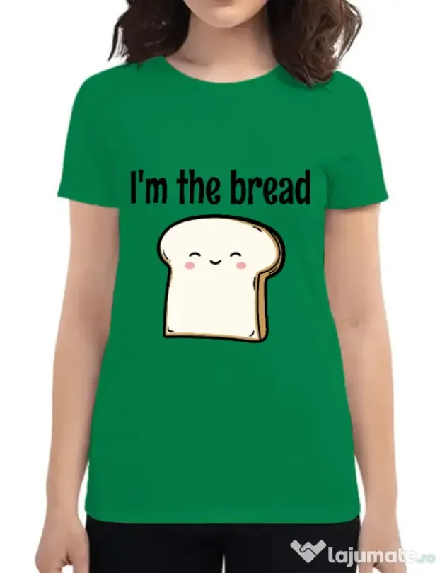 Tricou ADLER dama I am the bread Verde mediu