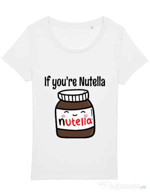 Tricou STANLEY STELLA dama If you are nutella Alb