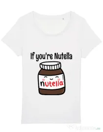 Tricou STANLEY STELLA dama If you are nutella Alb