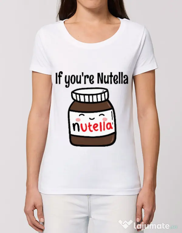 Tricou STANLEY STELLA dama If you are nutella Alb