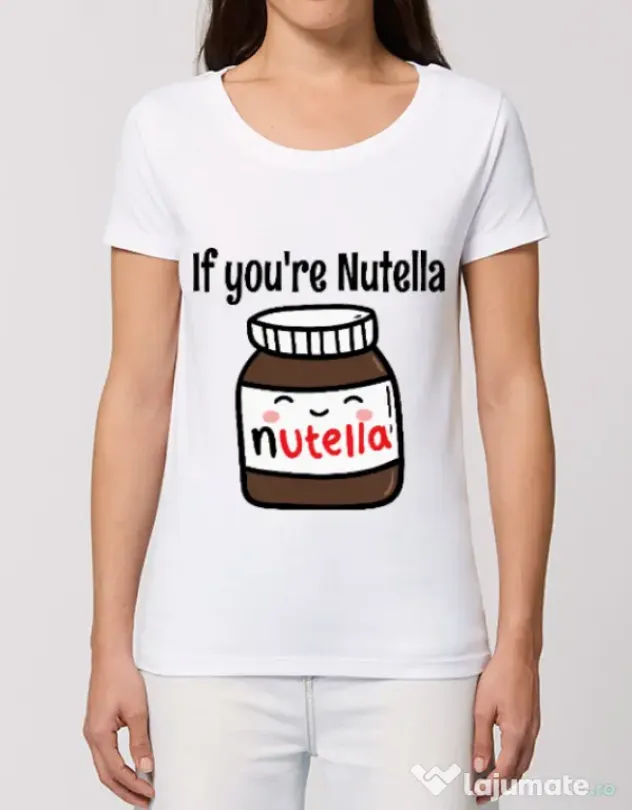 Tricou STANLEY STELLA dama If you are nutella Alb