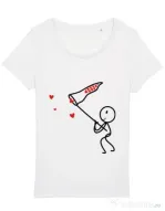 Tricou STANLEY STELLA dama Catching love 1 Alb