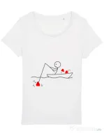 Tricou STANLEY STELLA dama Fishing for love 1 Alb