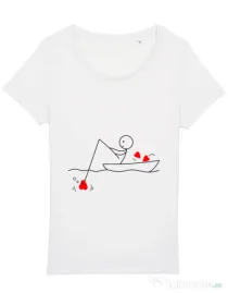 Tricou STANLEY STELLA dama Fishing for love 1 Alb