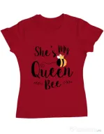 Tricou ADLER dama She is my queen bee Rosu