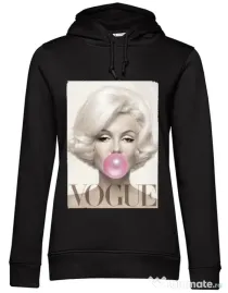 Hoodie dama cu gluga Bubblegum Negru