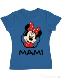 Tricou ADLER dama Mouse mommy Albastru azuriu