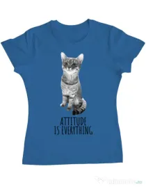 Tricou ADLER dama Attitude is everything Albastru azuriu