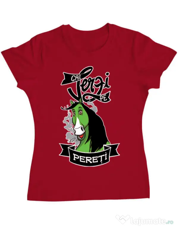Tricou ADLER dama Cai verzi Rosu