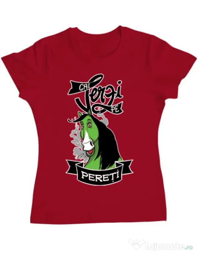 Tricou ADLER dama Cai verzi Rosu