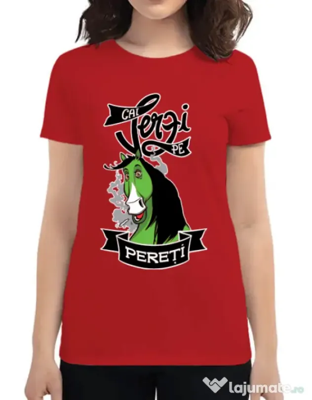Tricou ADLER dama Cai verzi Rosu