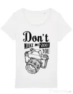 Tricou STANLEY STELLA dama Dont make me shoot you Alb