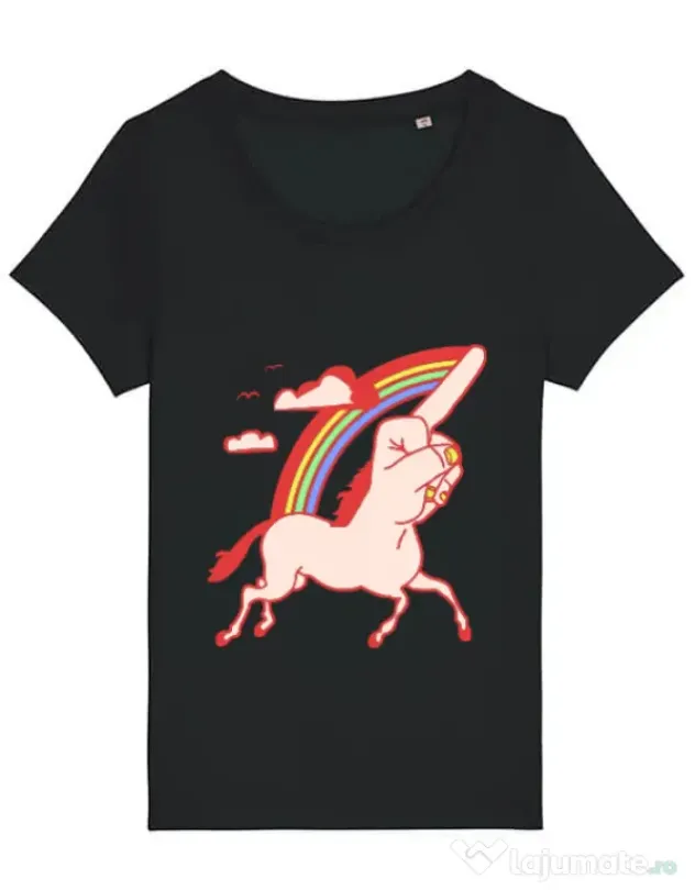 Tricou STANLEY STELLA dama FUnicorn Negru