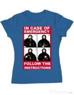 Tricou ADLER dama In case of emergency Albastru azuriu