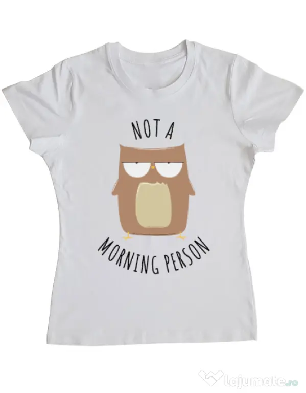 Tricou ADLER dama Morning owl Alb