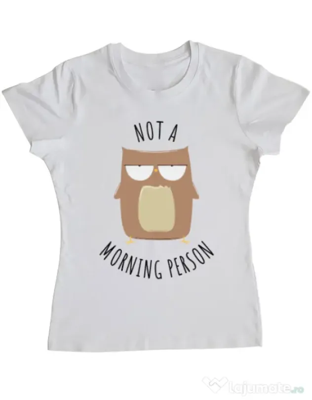 Tricou ADLER dama Morning owl Alb