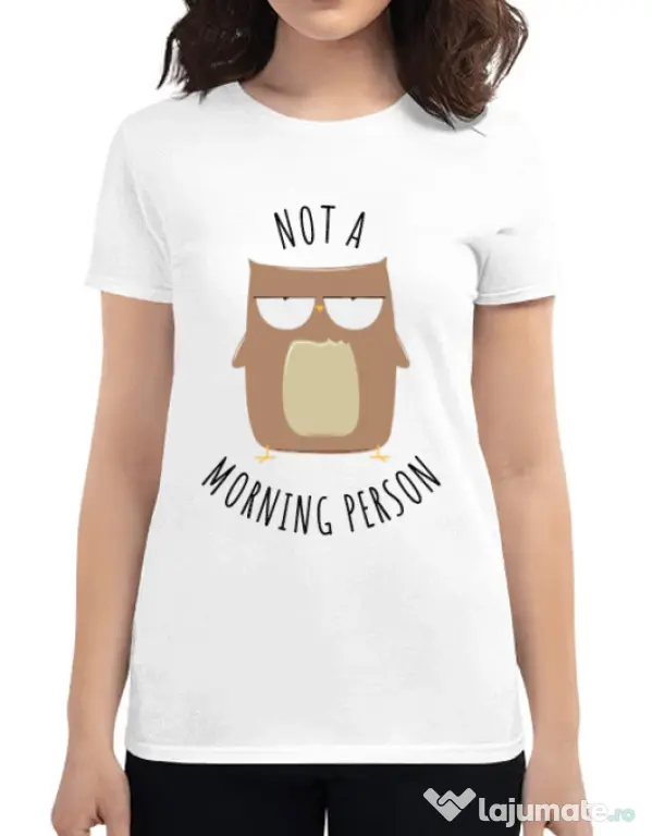 Tricou ADLER dama Morning owl Alb