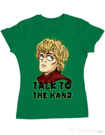 Tricou ADLER dama Talk to the hand Verde mediu