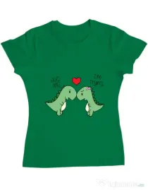 Tricou ADLER dama Trex love Verde mediu