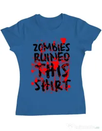 Tricou ADLER dama Zombies Albastru azuriu