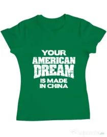 Tricou ADLER dama American dream Verde mediu