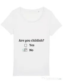 Tricou STANLEY STELLA dama Are you childish Alb