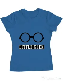 Tricou ADLER dama Little geek Albastru azuriu