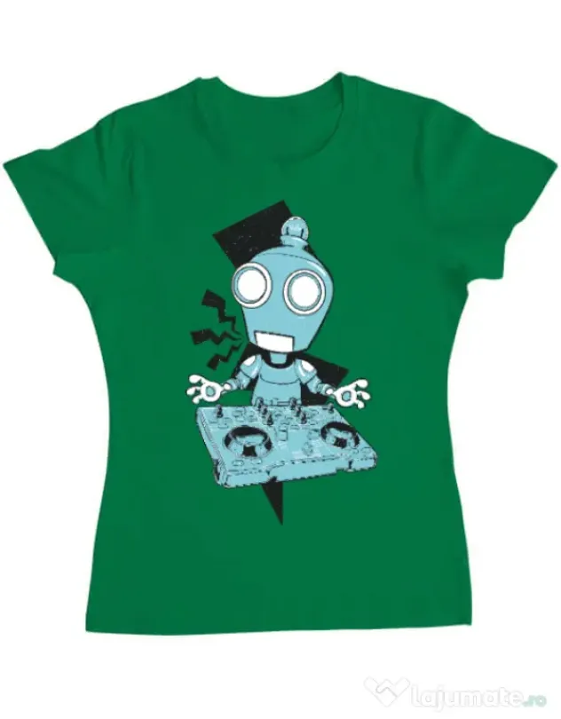 Tricou ADLER dama Dj robot Verde mediu