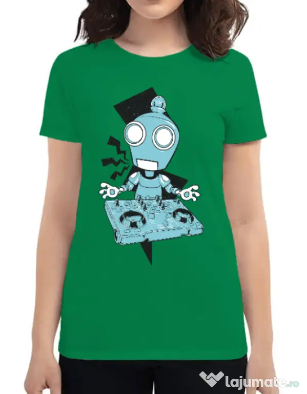 Tricou ADLER dama Dj robot Verde mediu