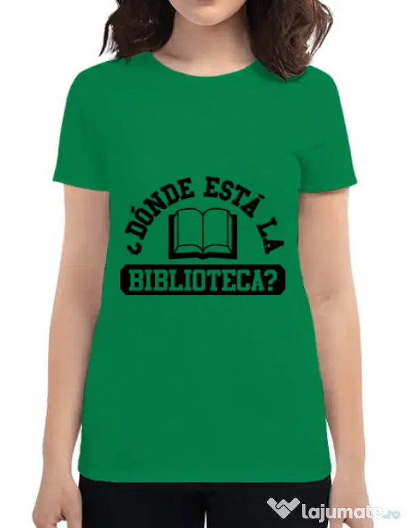 Tricou ADLER dama Donde esta la biblioteca Verde mediu