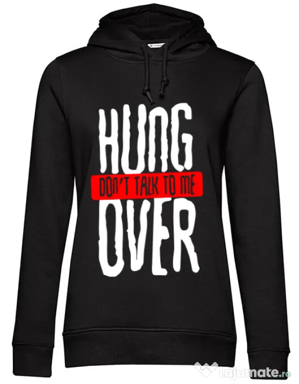 Hoodie dama cu gluga Don't talk to me Negru