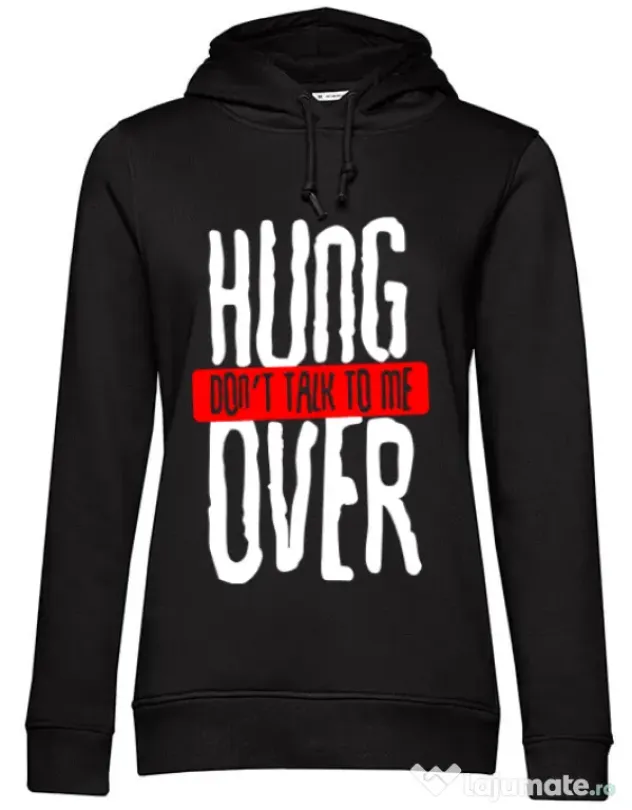 Hoodie dama cu gluga Don't talk to me Negru