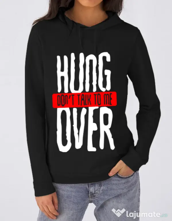 Hoodie dama cu gluga Don't talk to me Negru