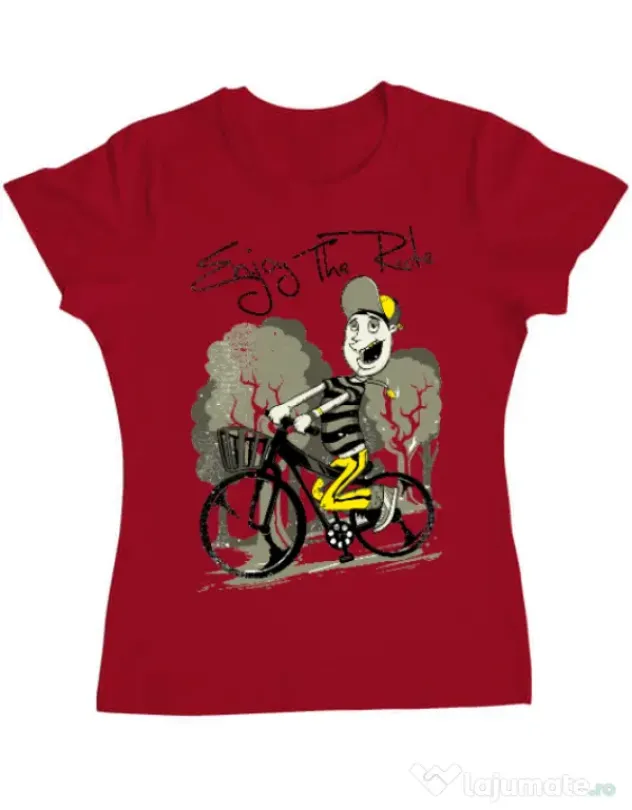 Tricou ADLER dama Enjoy the ride Rosu